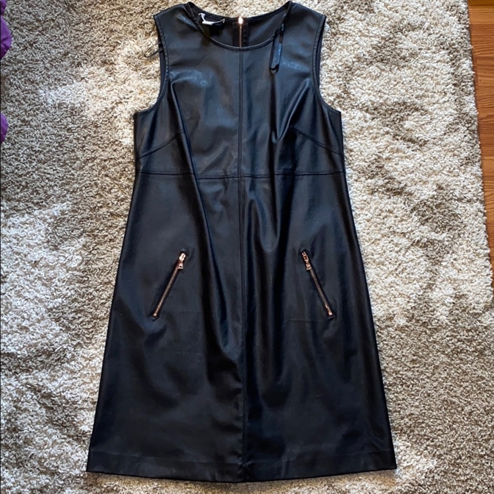 synthetic leather dress